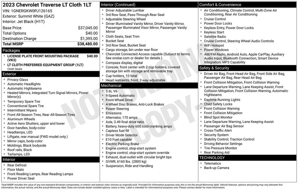 Used 2023 White Chevrolet LT image 24