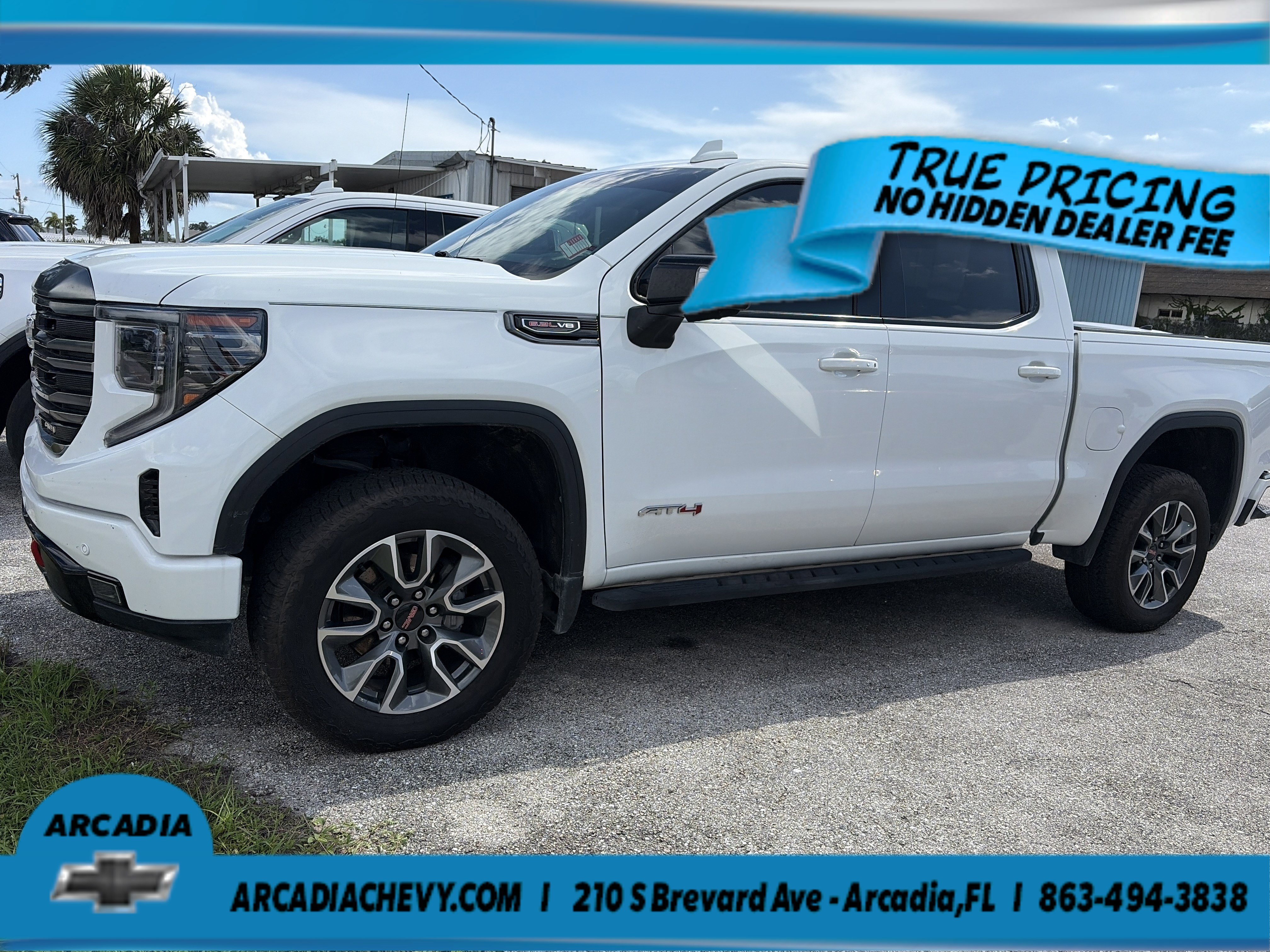 Used 2022 Summit White GMC AT4 image 1