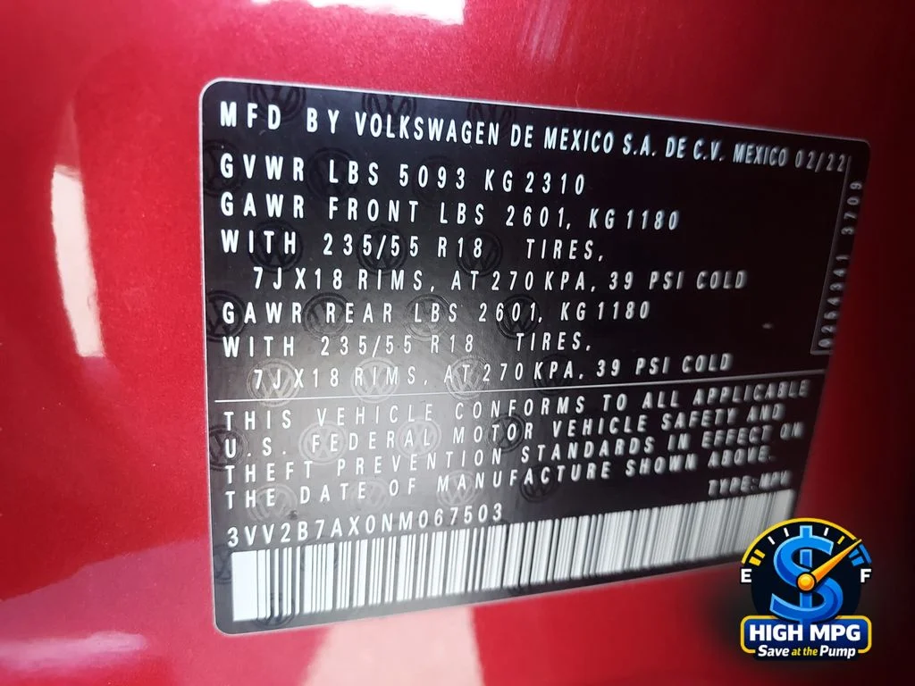 Used 2022 Red Volkswagen 2.0T SE image 33