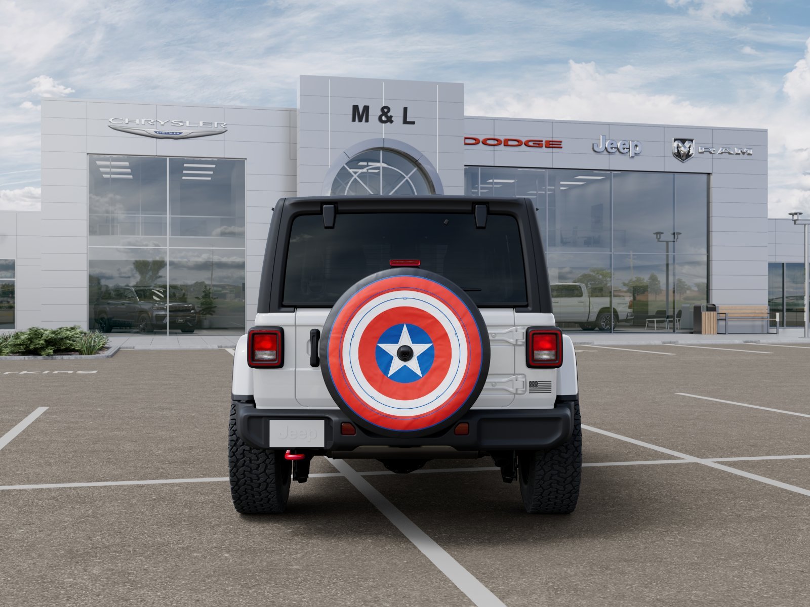 New 2026 Bright White Clear-Coat Exterior Paint Jeep 4-Door Willys 