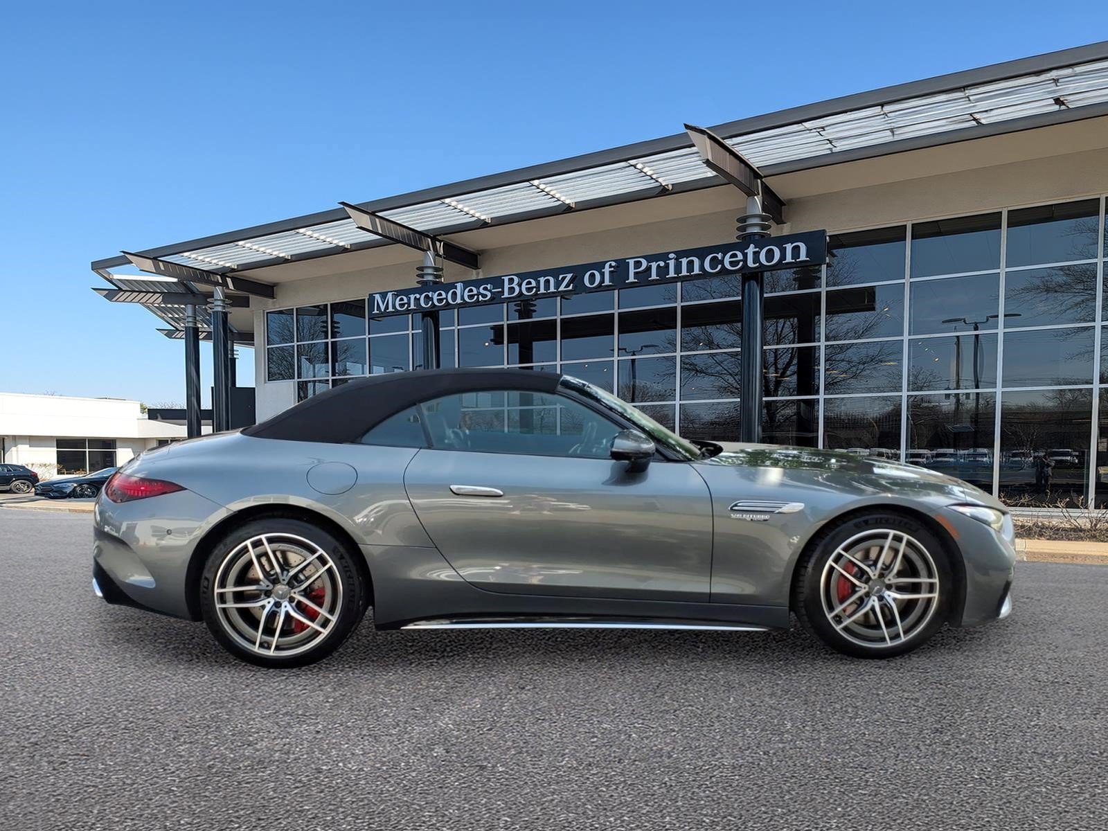 Certified Used 2022 Selenite Grey Metallic Mercedes-Benz AMG® SL 55 Roadster image 2