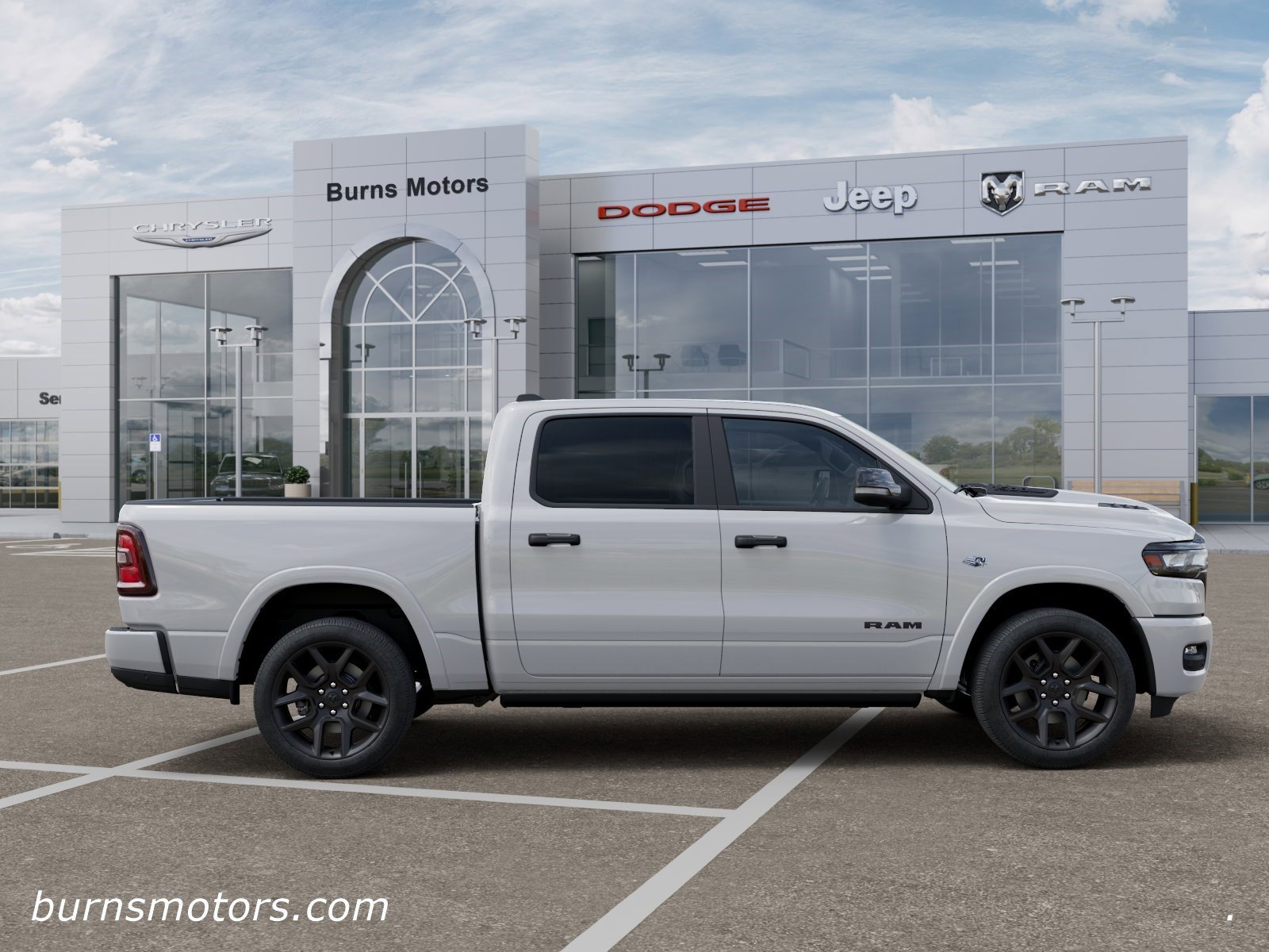 New 2026 Bright White Clear-Coat Exterior Paint Ram Laramie Night Edition image 21