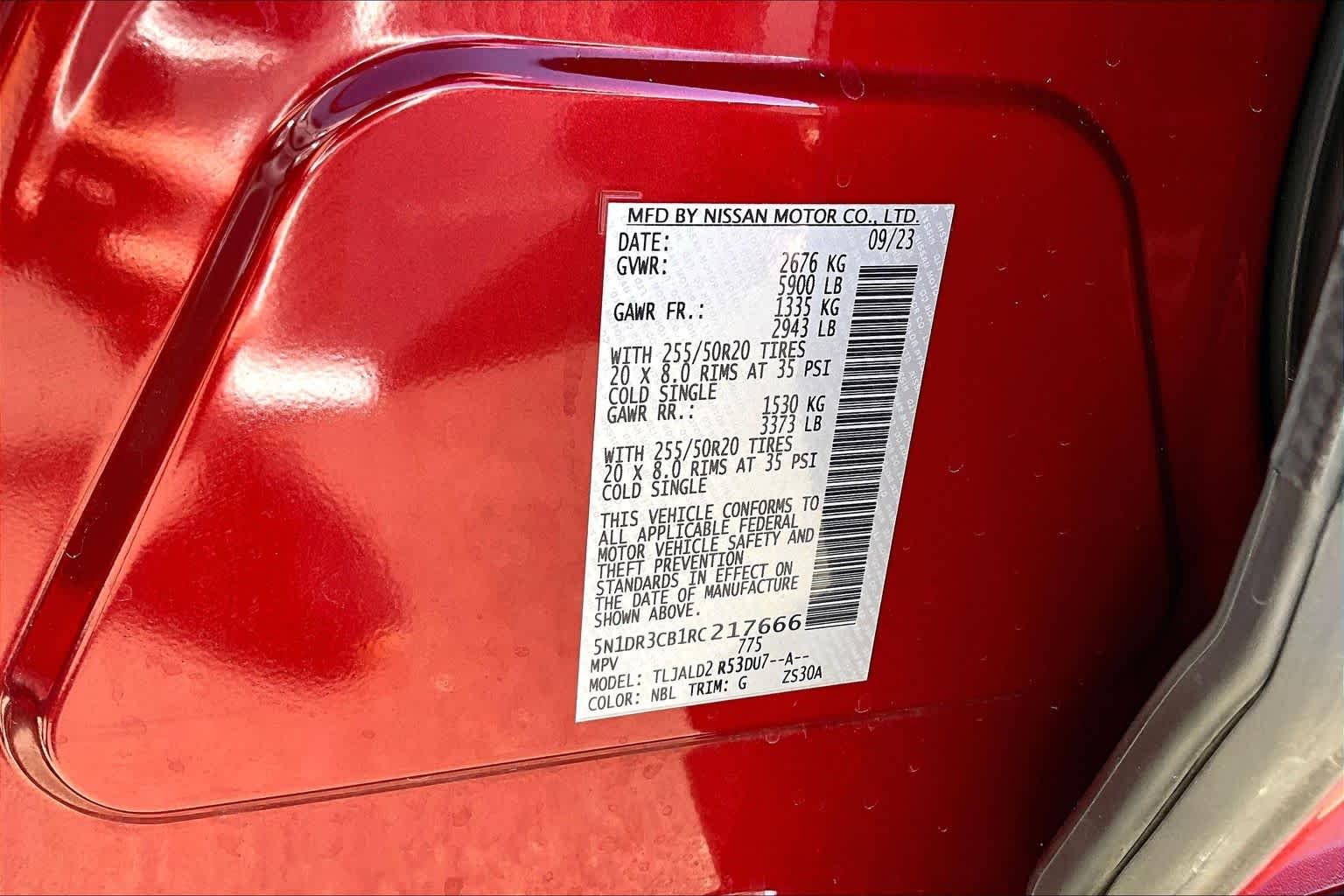 Used 2024 Scarlet Ember Nissan SL image 37