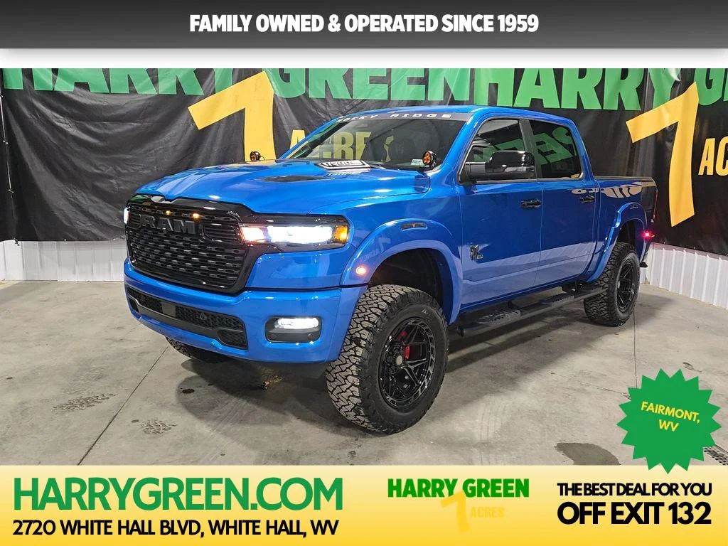 New 2026 Hydro Blue Pearl-Coat Exterior Paint RAM Big Horn Rocky Ridge image 1