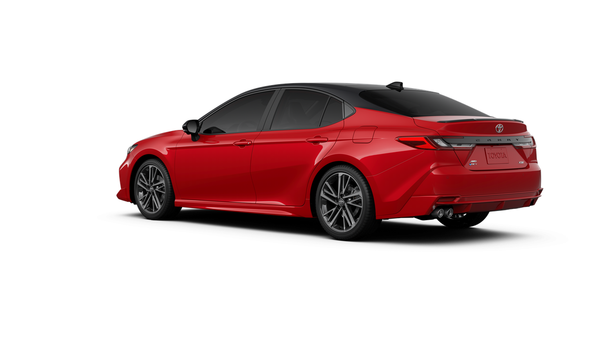 New 2026 Supersonic Red with Midnight Black Metallic roof Toyota XSE image 6