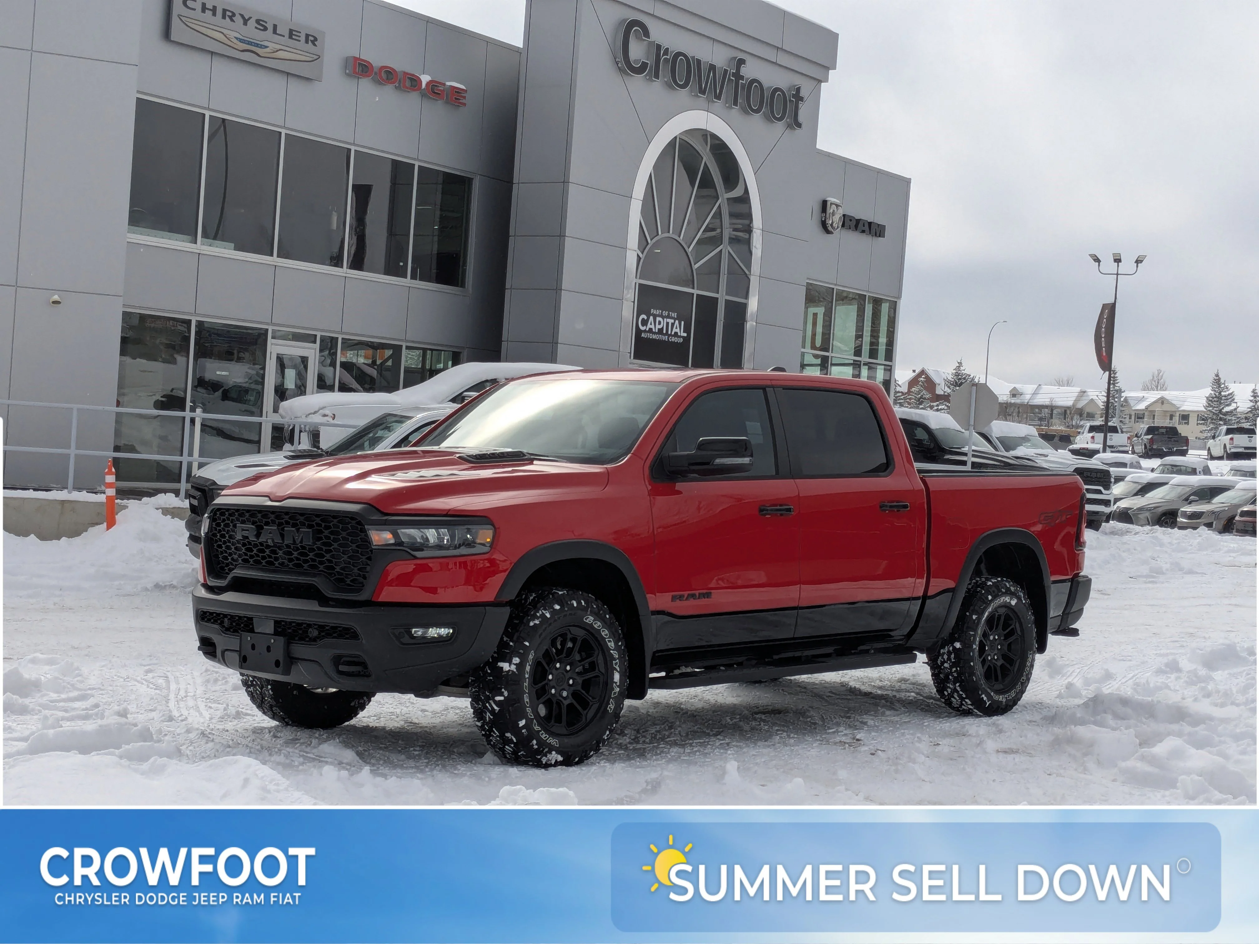 Used 2025 Red RAM Rebel - Rebel Level II Grp - Dual-Pane Sunroof - G/T Pkg - Tech Pkg - Bed Utility Grp - LOADED! image 1