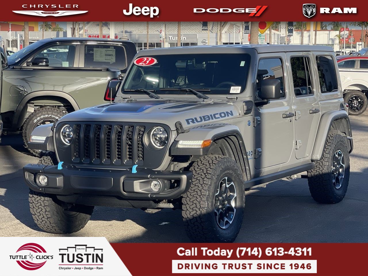 Used 2023 Sting-Gray Clearcoat Jeep Rubicon image 3