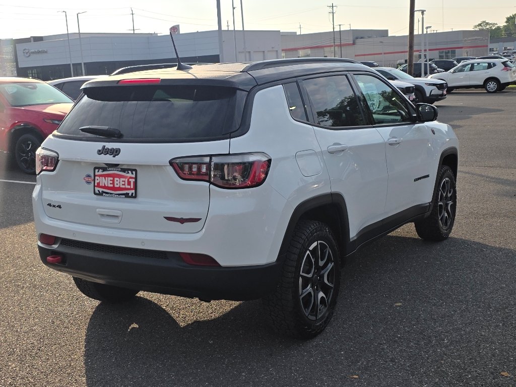 Used 2025 Bright White Clear Coat Jeep Trailhawk image 16