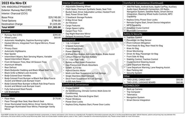 Used 2023 Red Kia EX image 2