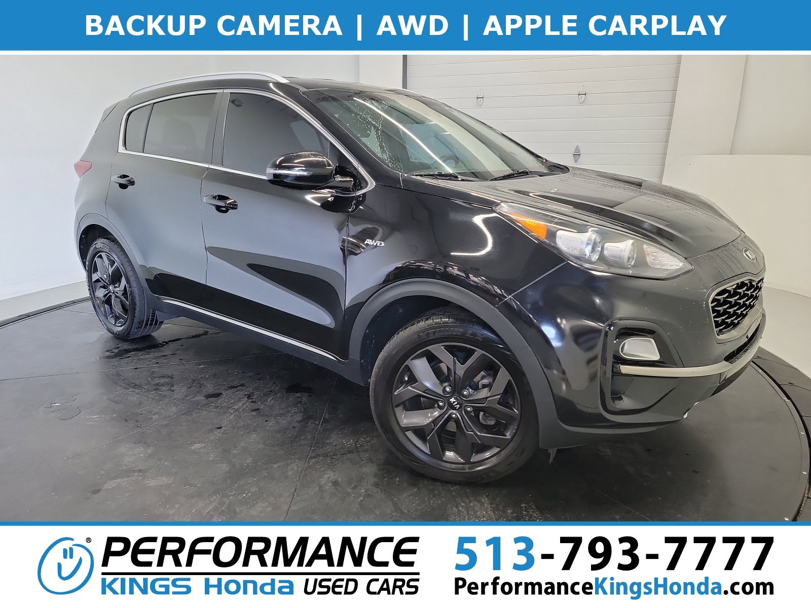 Used 2021 Black Cherry Kia S image 1