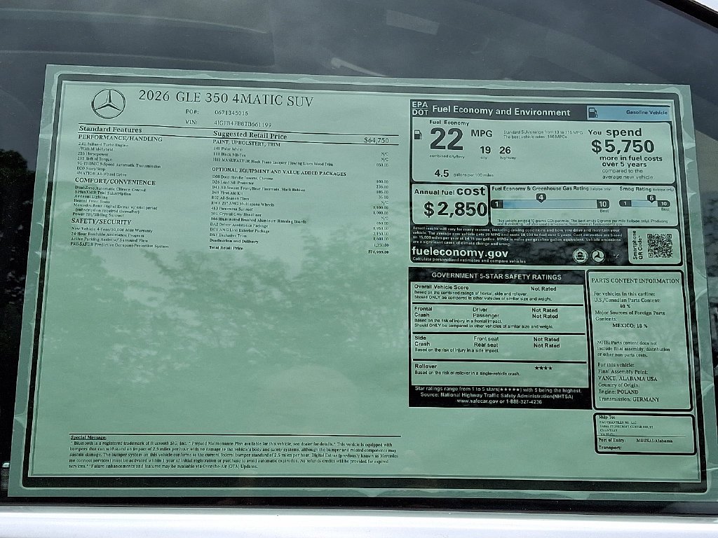 New 2026 Polar White Mercedes-Benz GLE 350 image 41