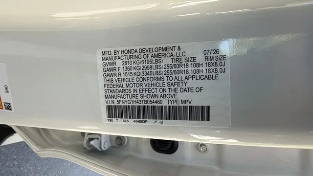 New 2026 Platinum White Pearl Honda AWD EX-L image 33