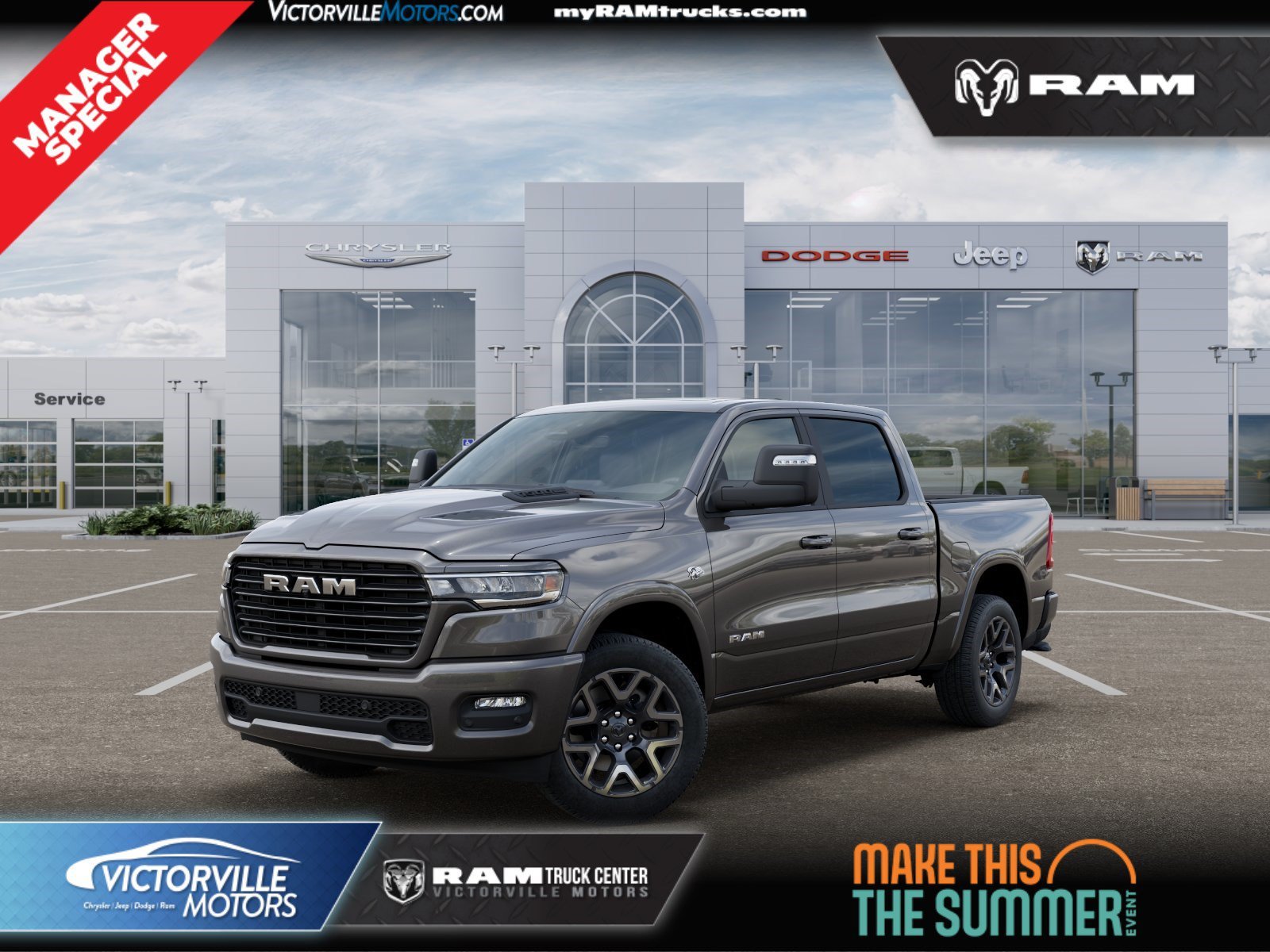 Granite Crystal Metallic Clear-Coat Exterior Paint 2026 RAM 1500 Pickup Truck Four-Wheel Drive