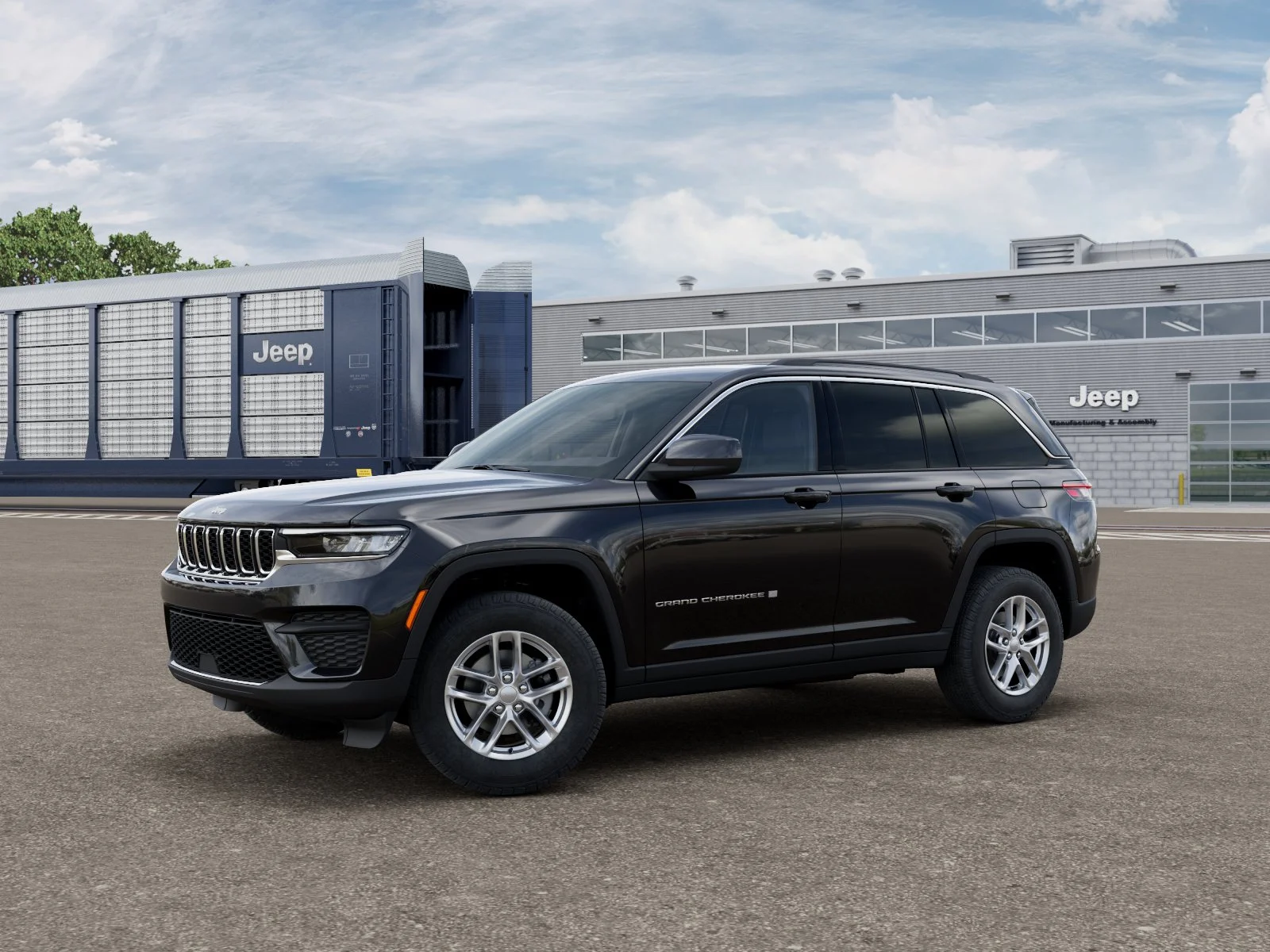 New 2026 Diamond Black Crystal Pearl-Coat Exterior Paint Jeep Laredo X image 1