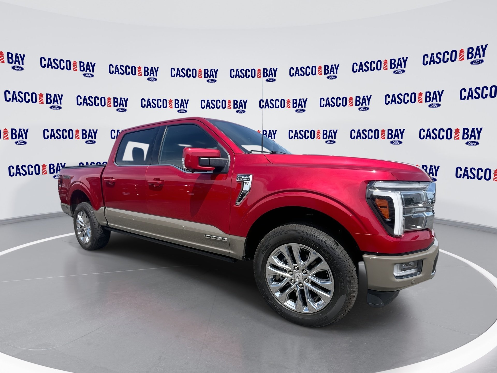Red 2025 Ford F-150 King Ranch SuperCrew 4WD Pickup Truck Four-Wheel Drive Automatic