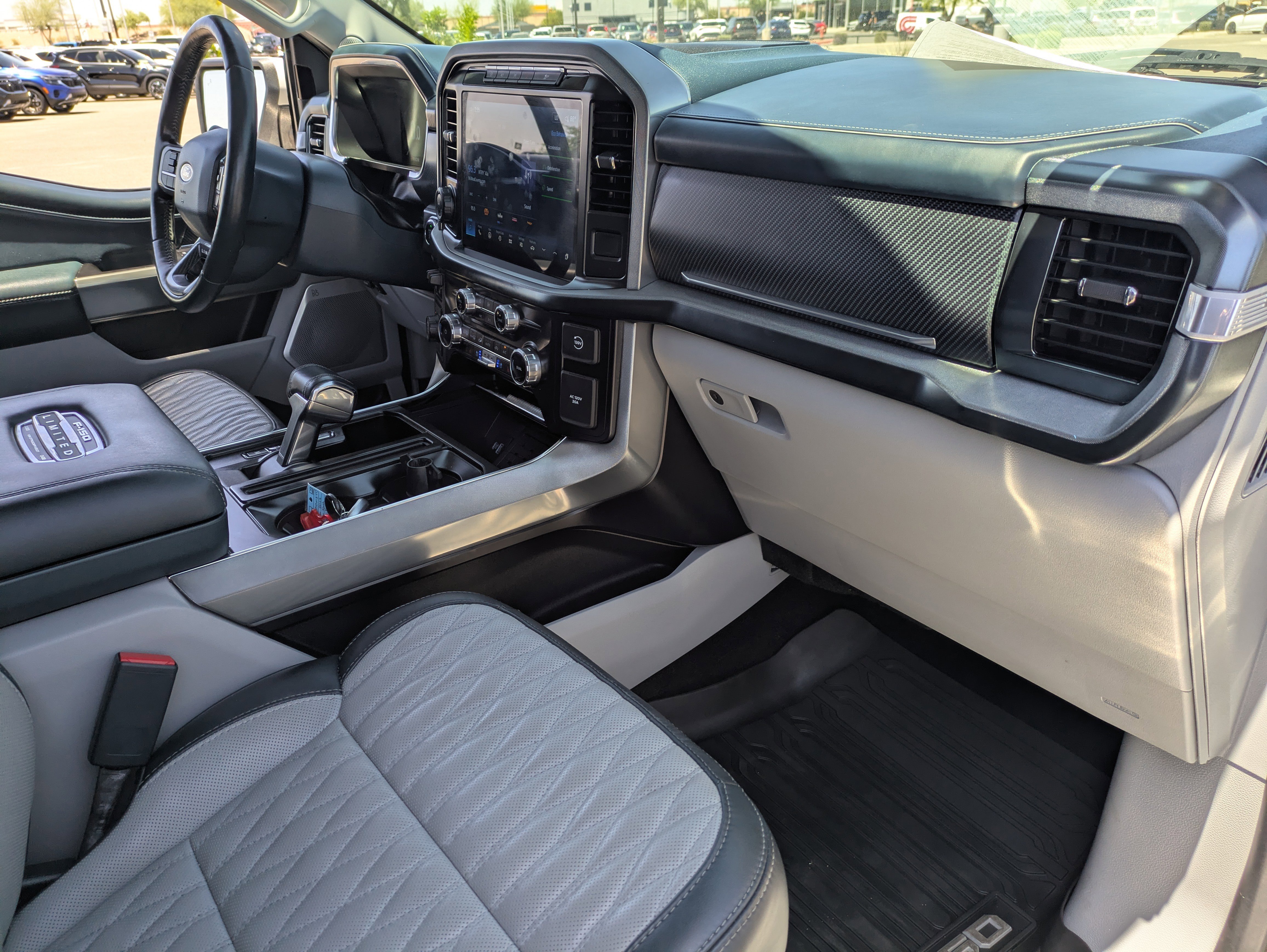 Used 2023 White Metallic Ford Limited image 12