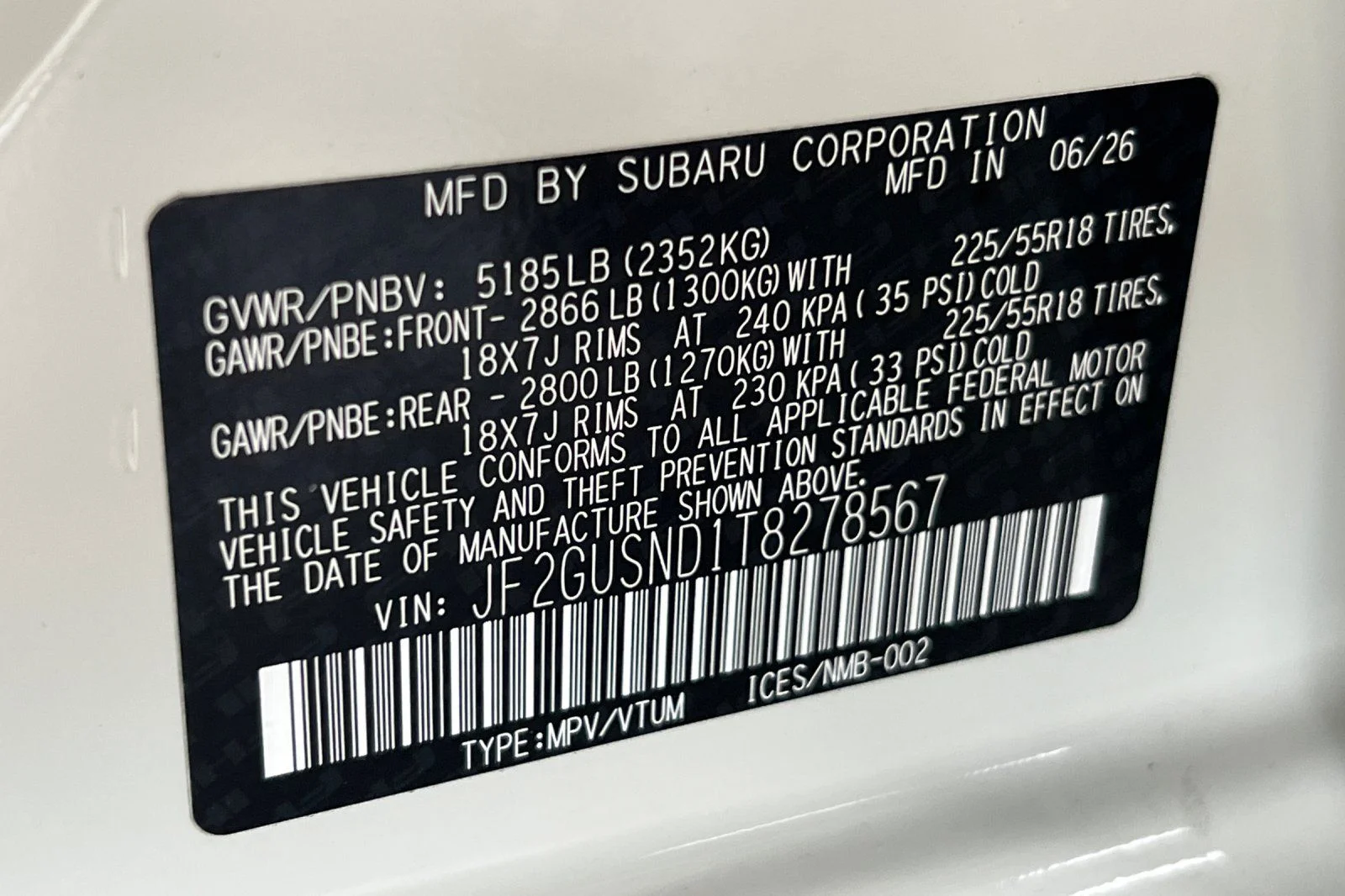 New 2026 White Subaru Limited image 28