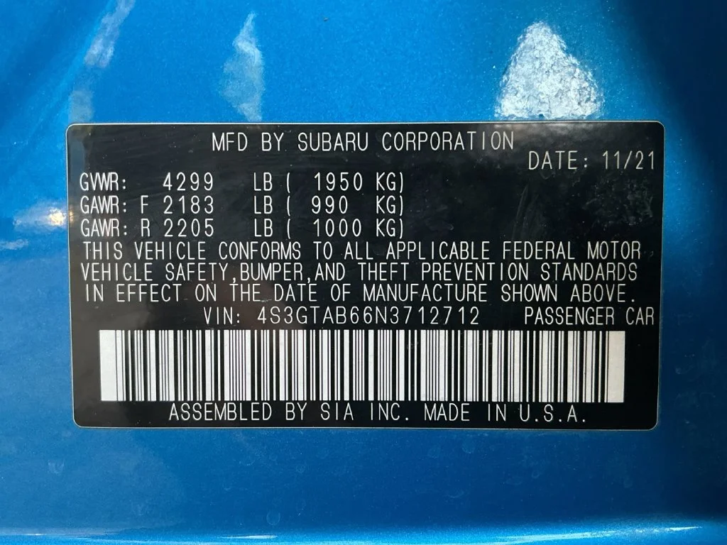 Used 2022 Blue Subaru Base image 24