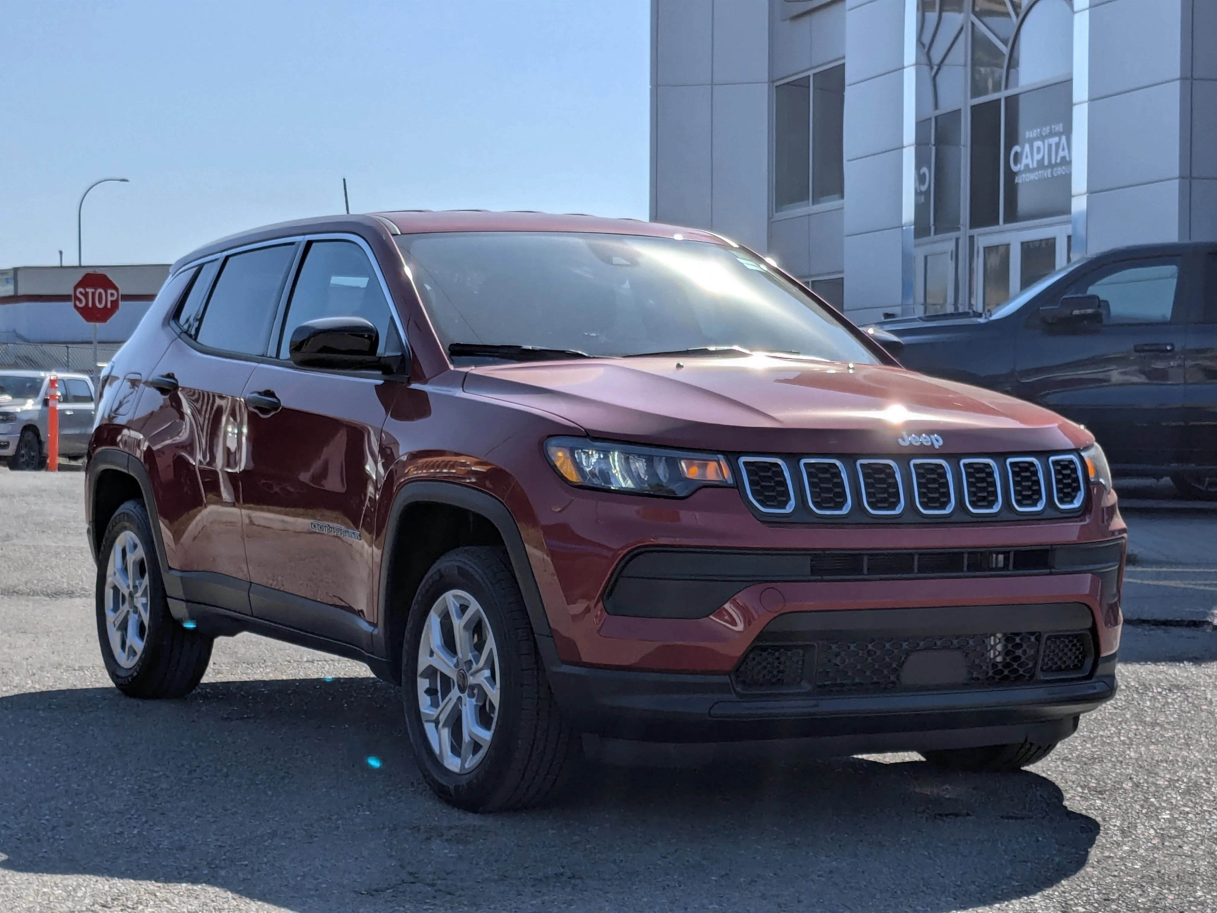 New 2025 Red Jeep Sport - - Forward Collision Warning - LED Head Lamps - Heated Seats and More! image 2