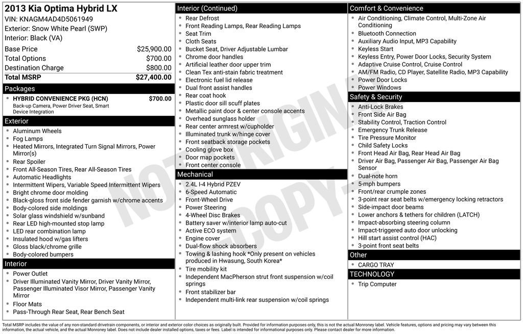 Used 2013 Black Kia LX image 6