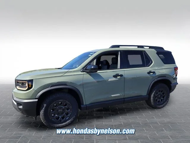 New 2026 Ash Green Metallic Honda TrailSport Elite Blackout image 3