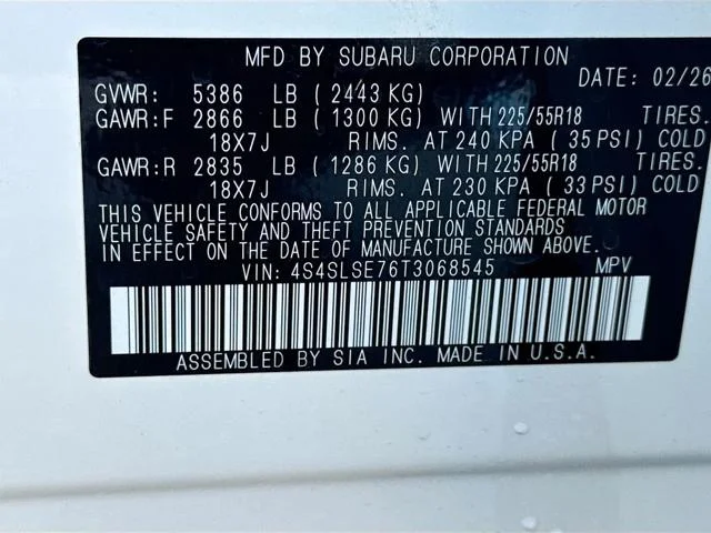 New 2026 CRYSTAL WHITE PEARL Subaru Premium Hybrid image 43