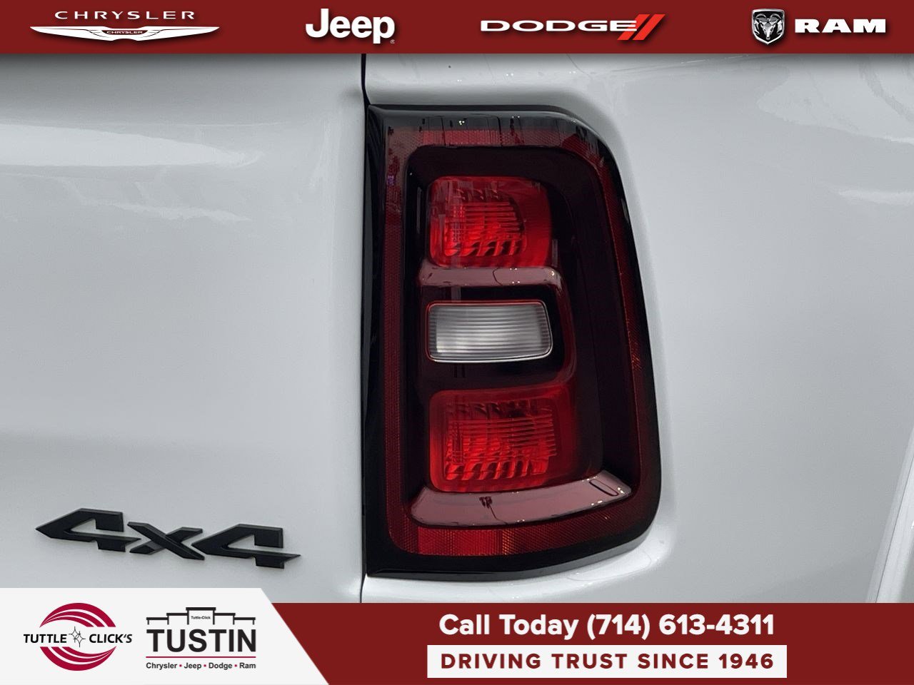 New 2026 Bright White Clear-Coat Exterior Paint RAM Laramie image 9