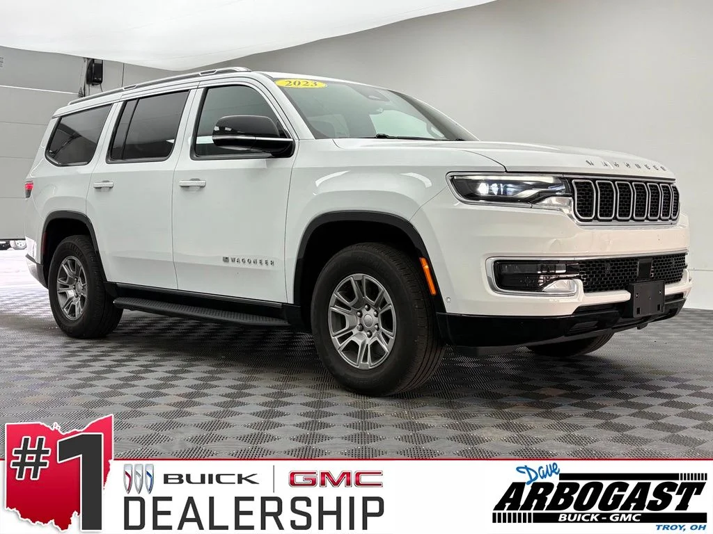 Used 2023 Bright White Clearcoat Jeep Base image 1