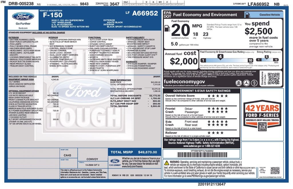 Used 2020 Black Ford XLT image 40