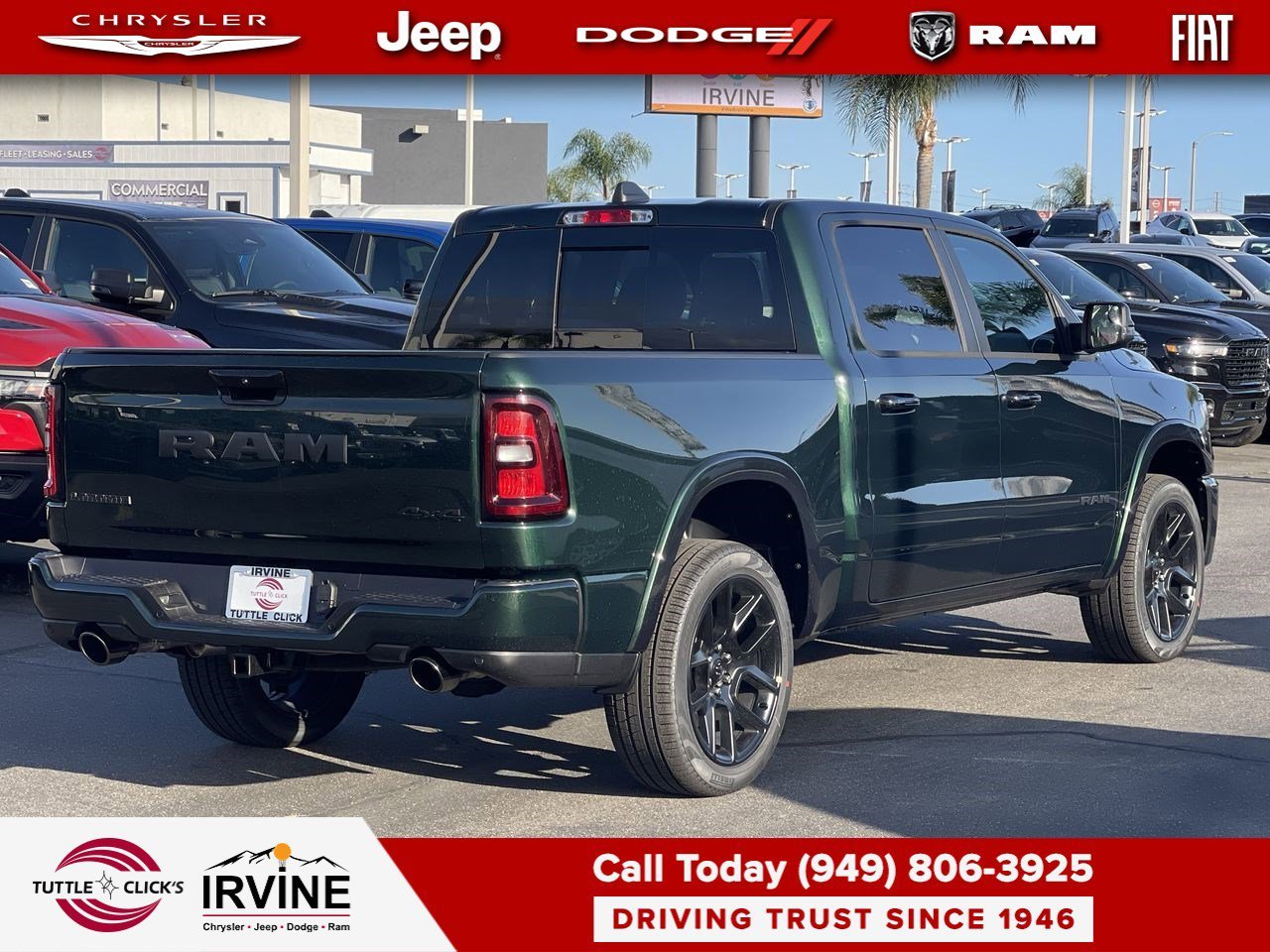 New 2026 Serrano-Green Metallic Exterior Paint RAM Laramie image 6