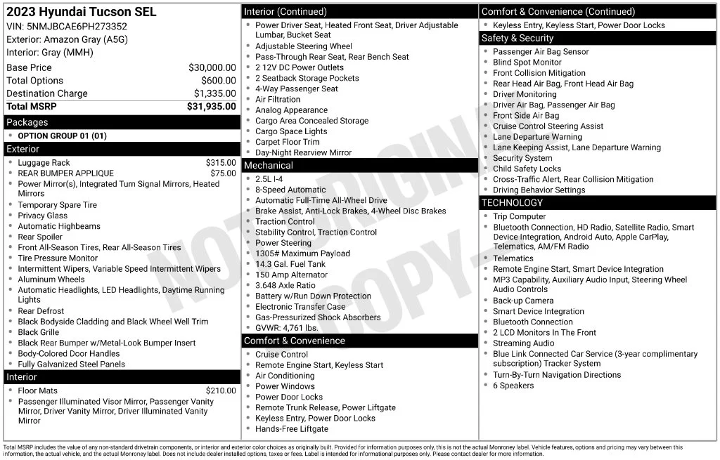 Used 2023 Gray Hyundai SEL image 6