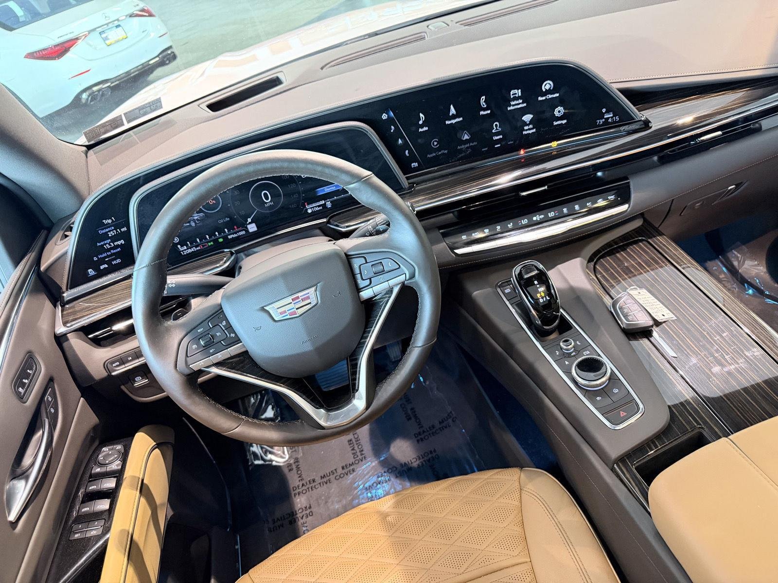 Used 2021 CRYSTAL WHITE TRICOAT Cadillac Premium Luxury image 49