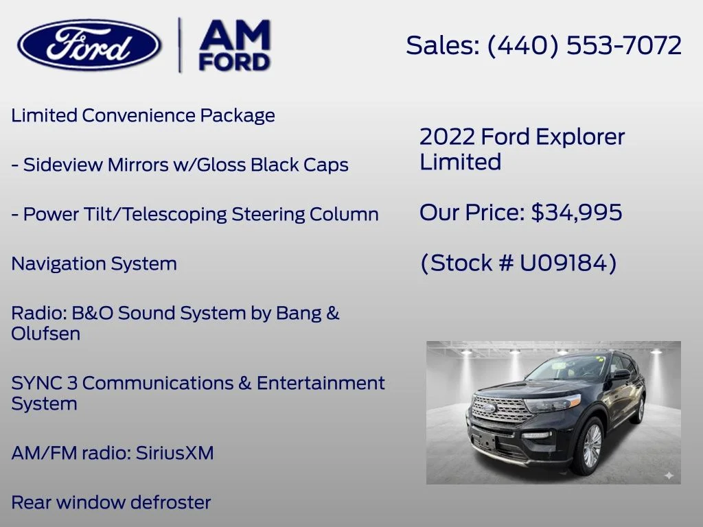 Certified Used 2022 Black Metallic Ford Limited image 13