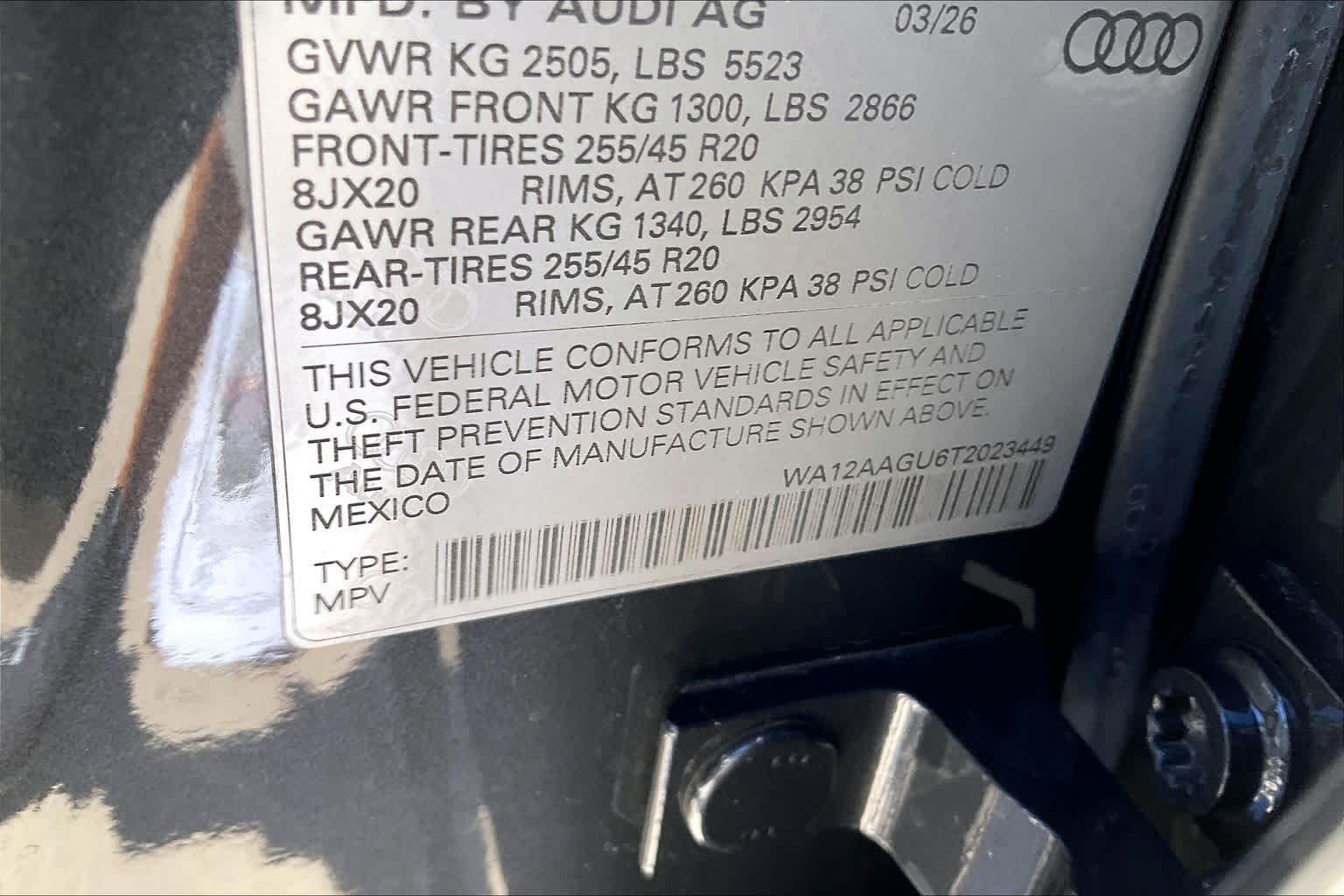 Used 2026 Tambora Gray Metallic Audi Premium Plus image 35