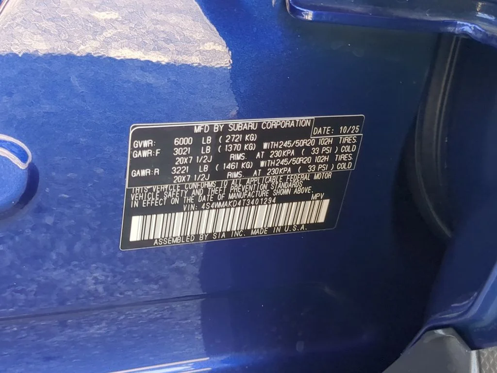 Certified Used 2026 Blue Subaru Touring image 38