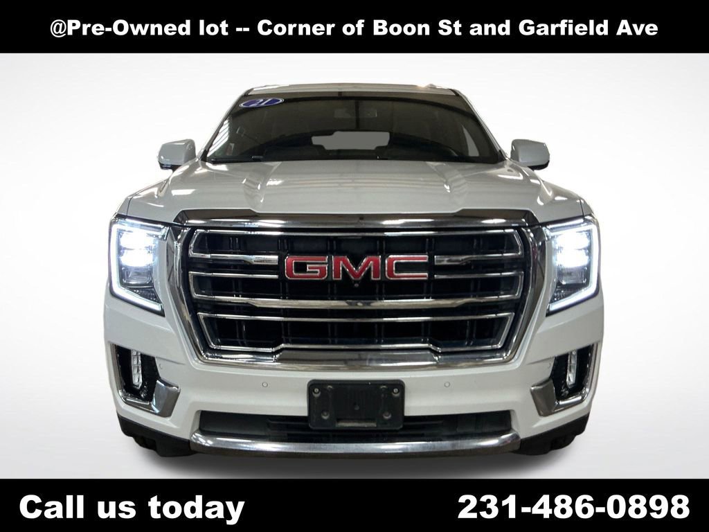 Used 2021 WHITE FROST TRICOAT GMC SLT image 8