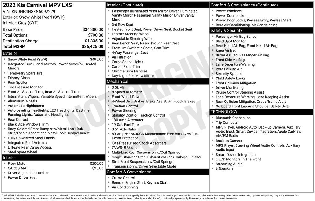 Used 2022 White Kia LXS image 9