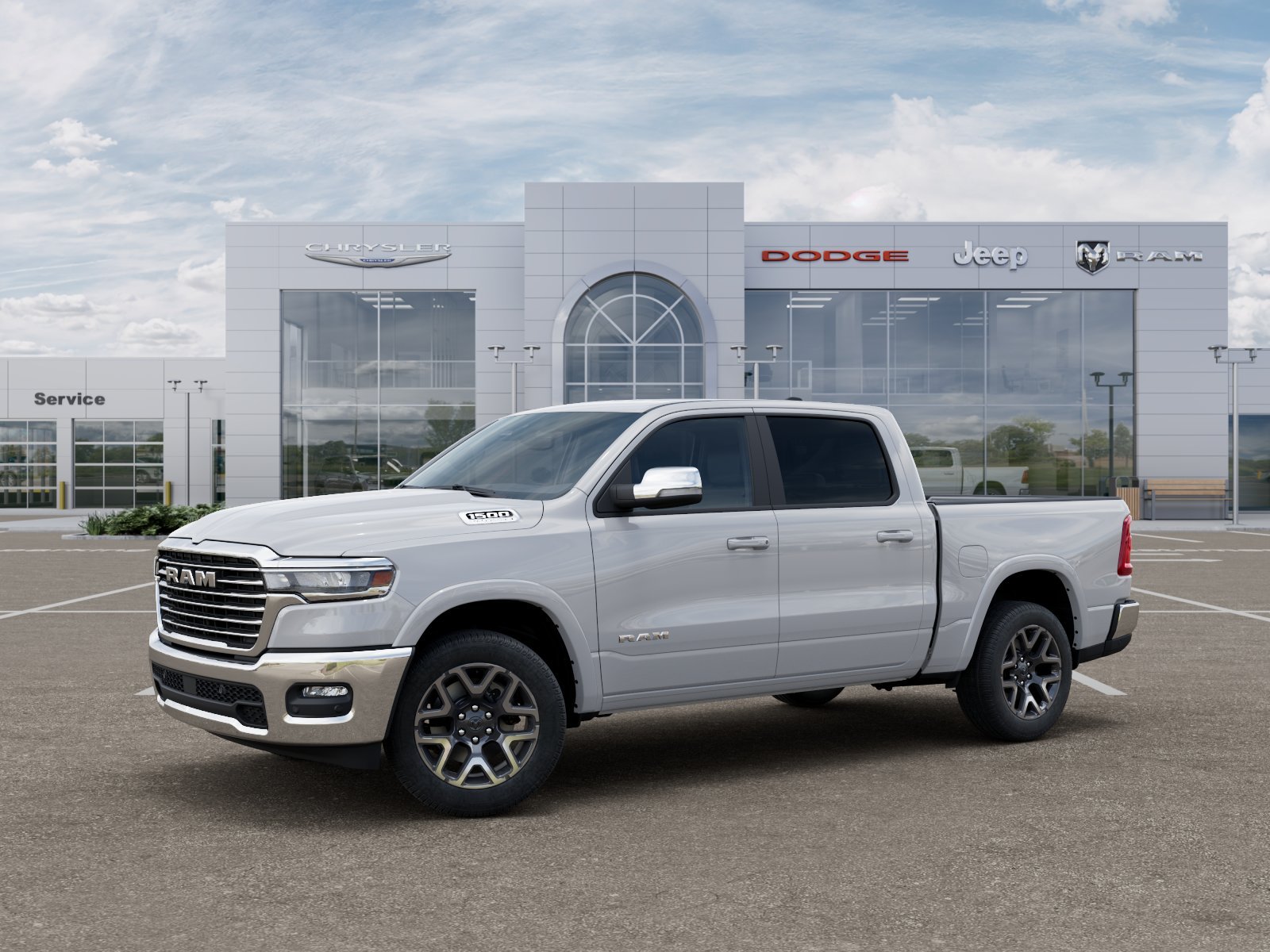 New 2026 Bright White Clear-Coat Exterior Paint RAM Laramie image 29