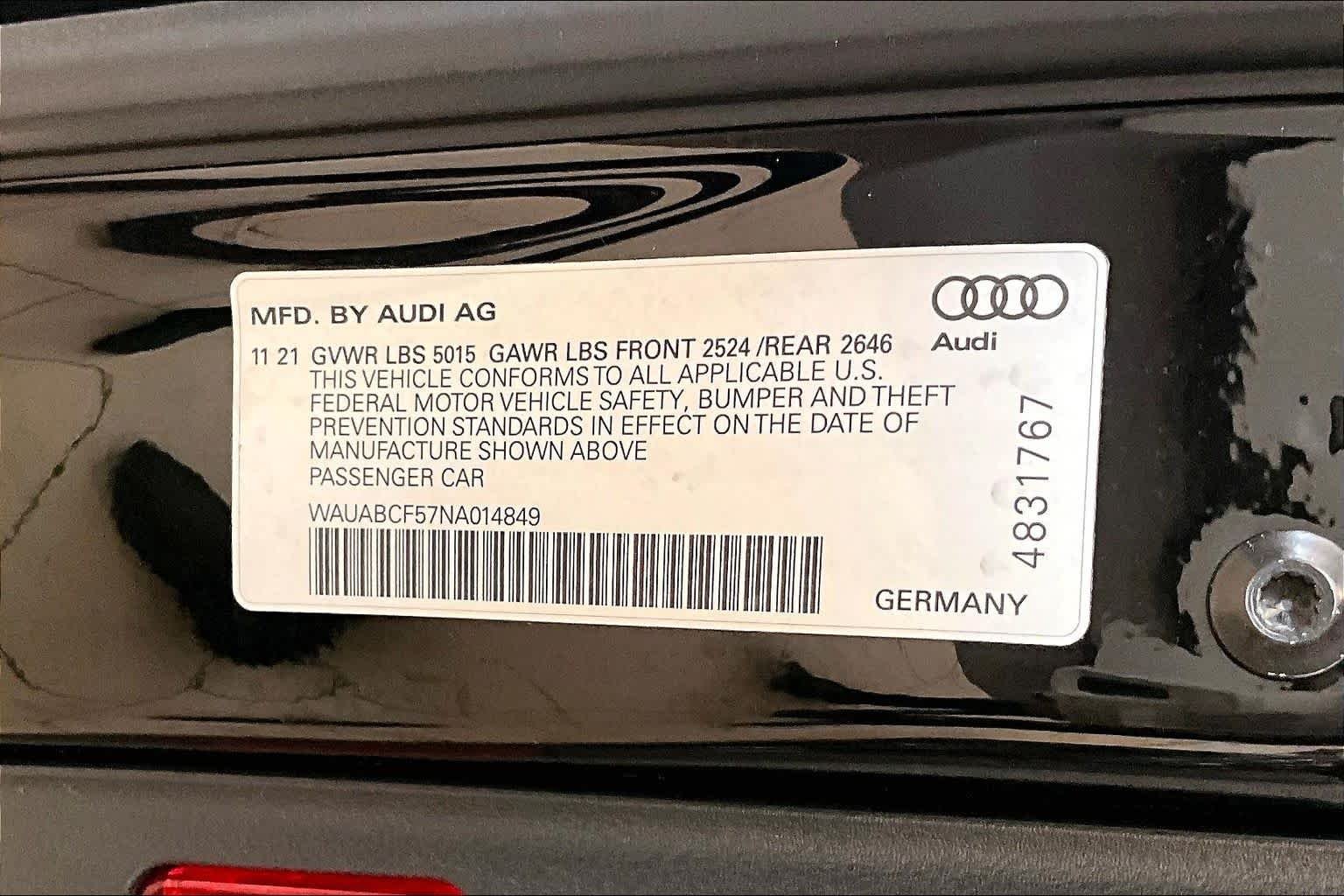Used 2022 Brilliant Black Audi Premium image 30