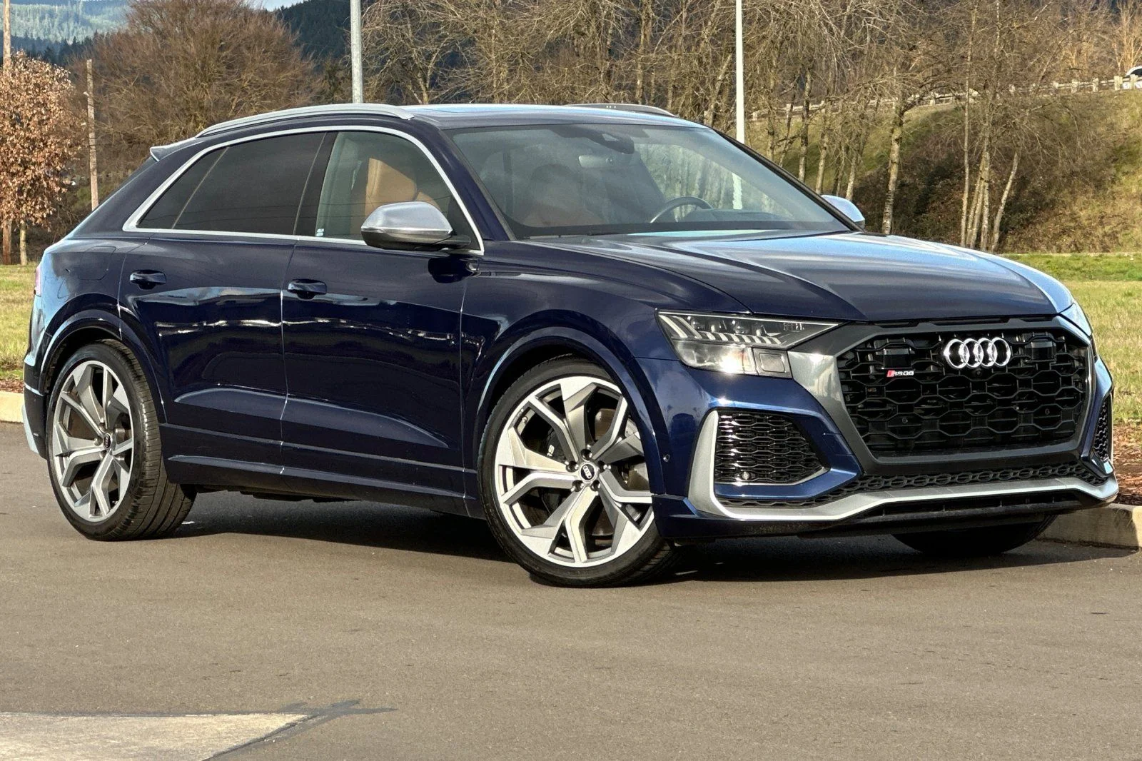 Used 2021 Blue Audi 4.0T image 1
