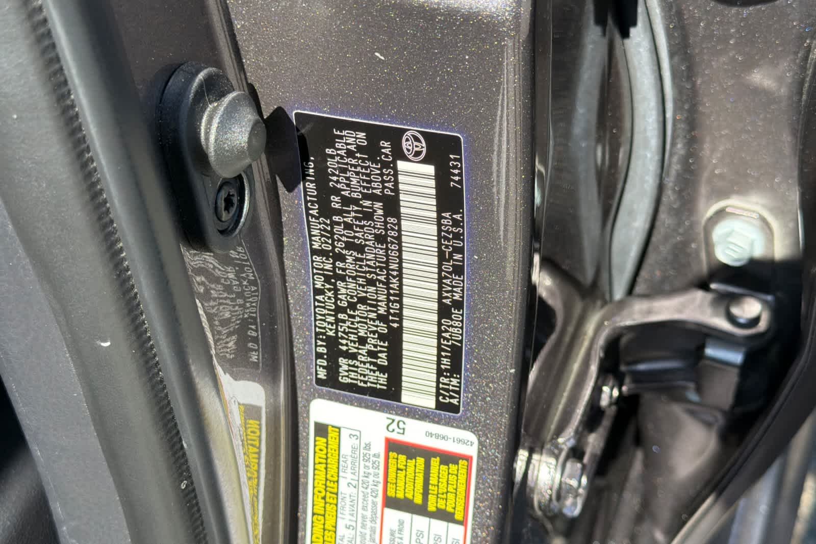 Used 2022 Predawn Gray Mica Toyota SE image 30