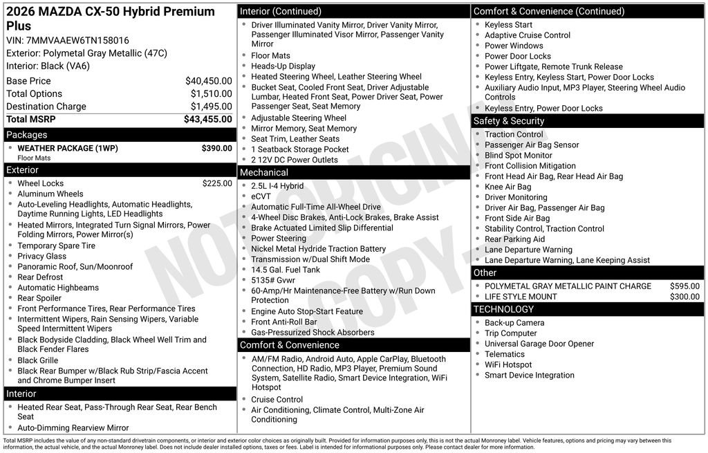New 2026 Polymetal Gray Metallic Mazda Premium Plus AWD image 4