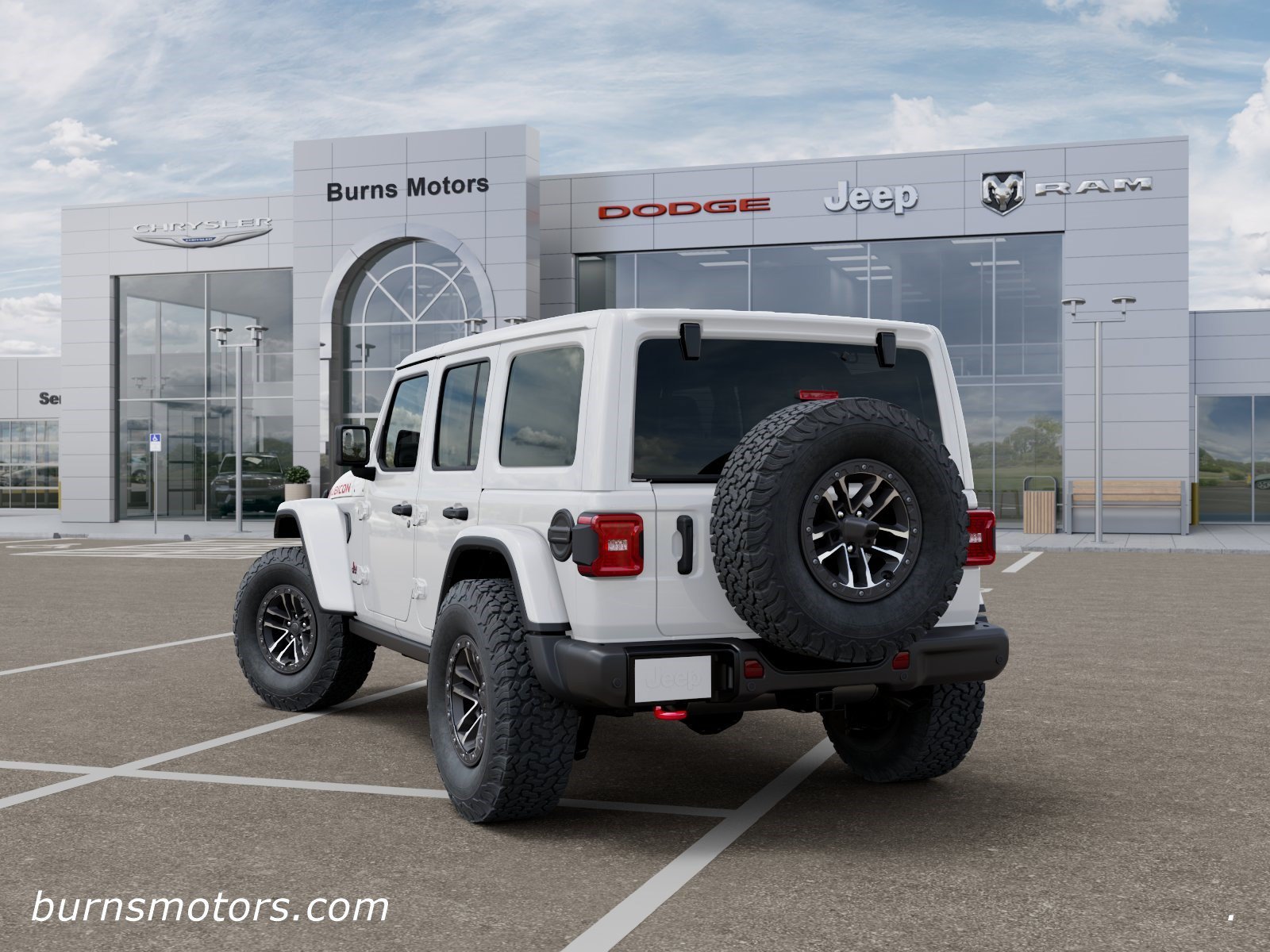 New 2026 Bright White Clear-Coat Exterior Paint Jeep Rubicon X 4-Door image 3