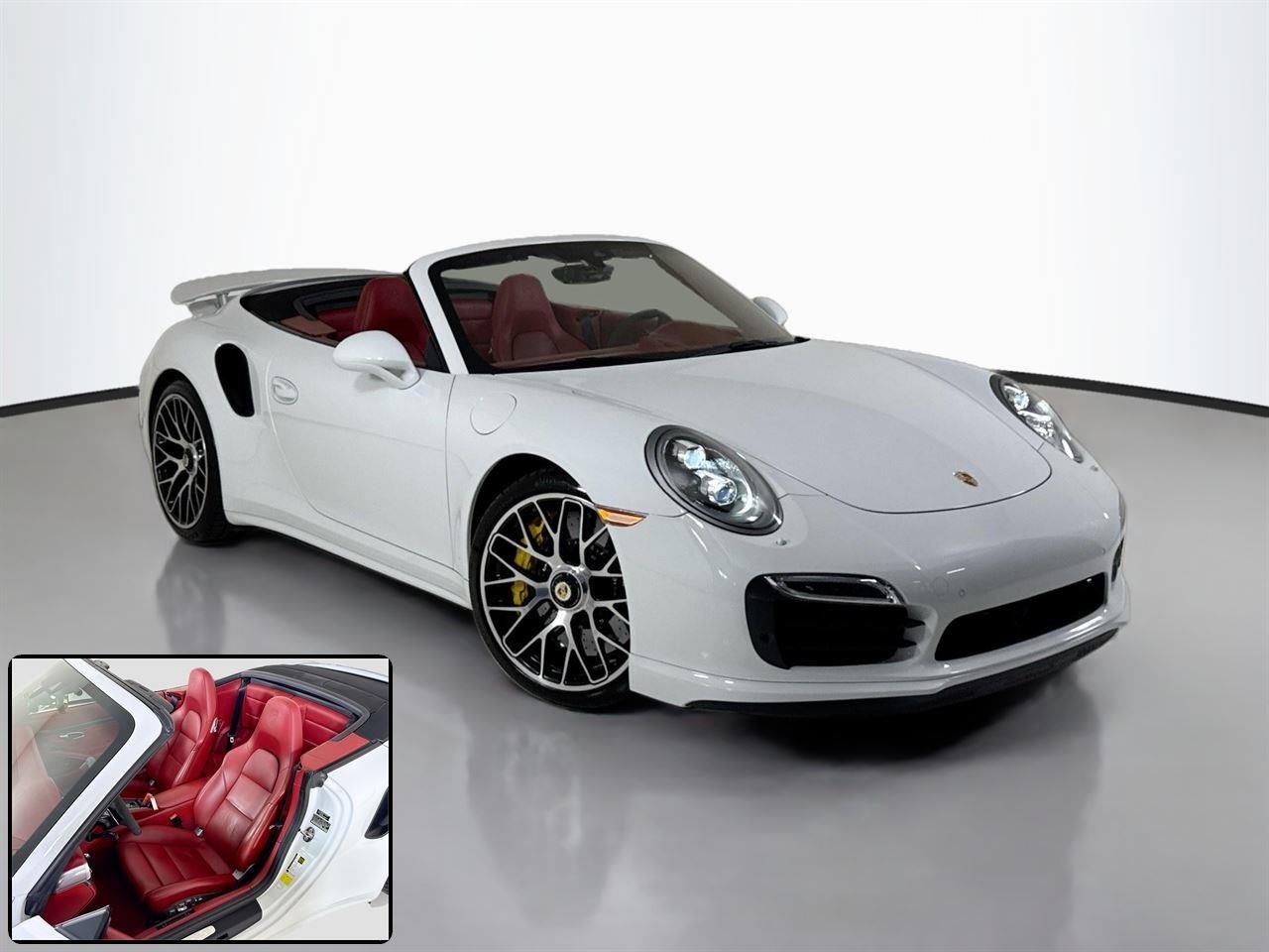 Used 2015 White Porsche Turbo S Cab image 2