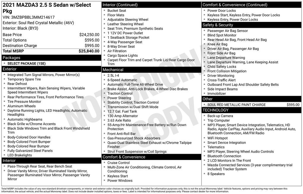 Used 2021 Red Mazda Select image 4