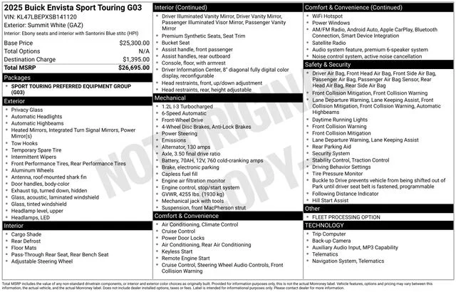 Used 2025 White Buick Sport Touring image 6