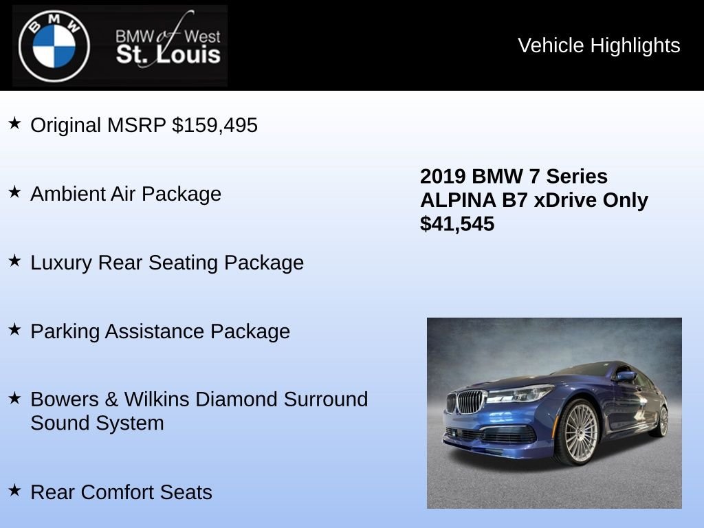 Used 2019 Blue BMW ALPINA B7 xDrive image 8
