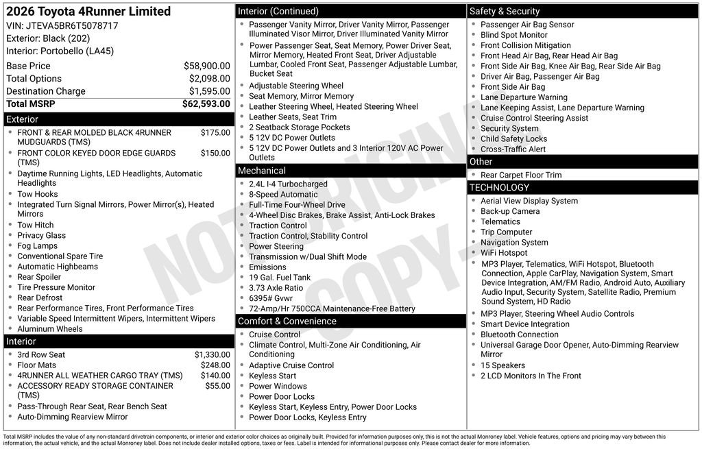 Used 2026 Black Toyota Limited image 4