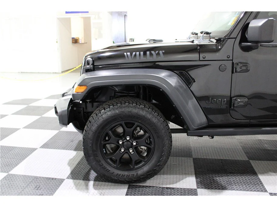 Used 2021 Black Clearcoat Jeep Unlimited Willys image 9