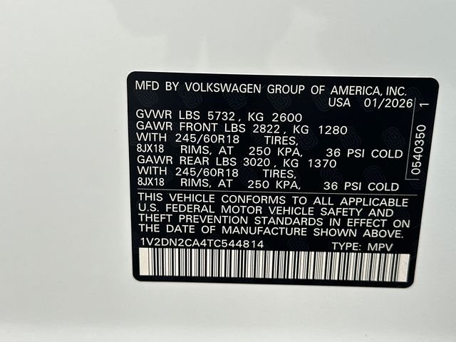 New 2026 White Volkswagen 2.0T SE image 37